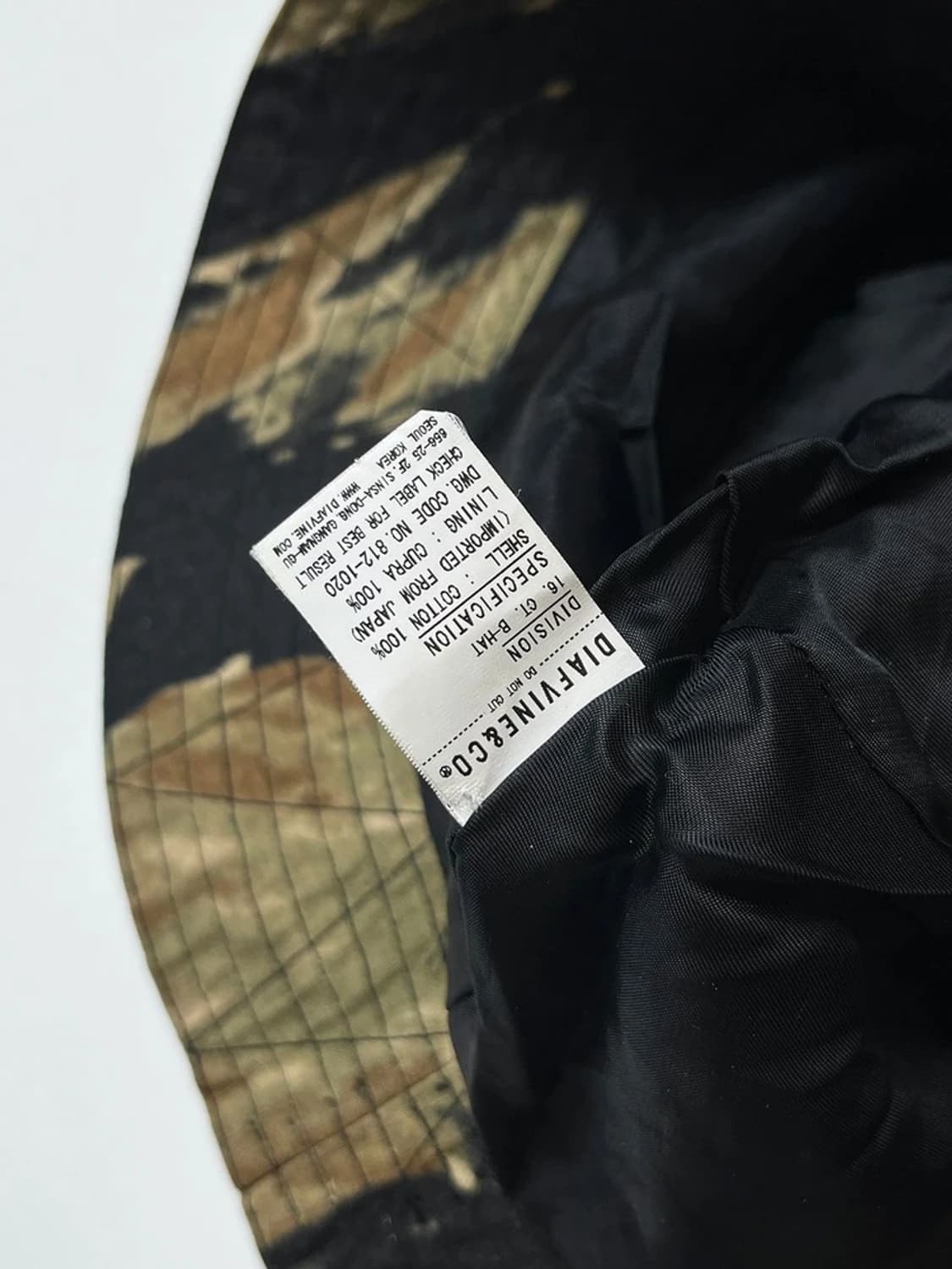 디아프바인16ss 타이거 카모 플라쥬 버킷 햇 Q1428 상품이미지6