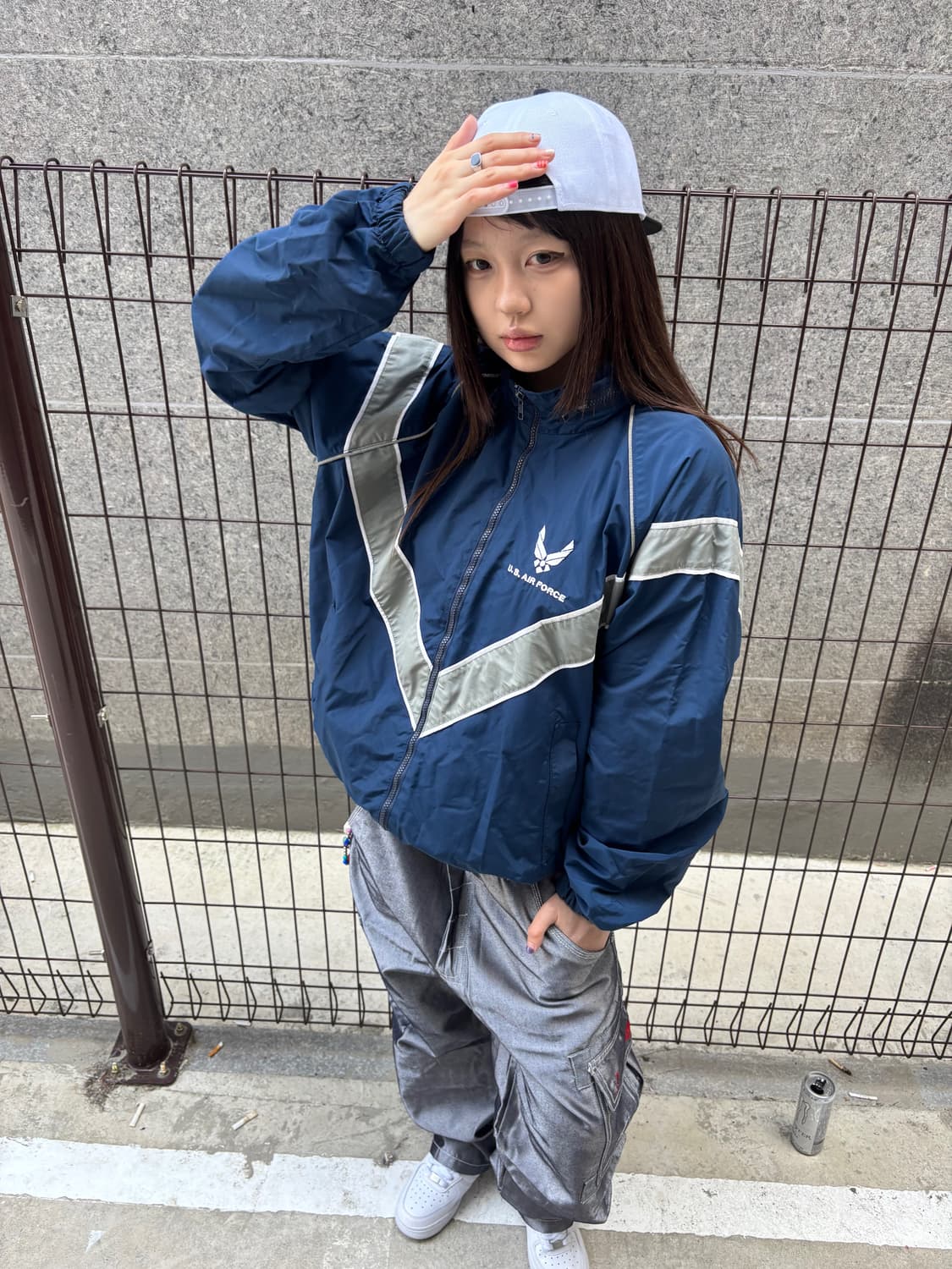 U.S. AIR FORCE네이비 바람막이 상품이미지1