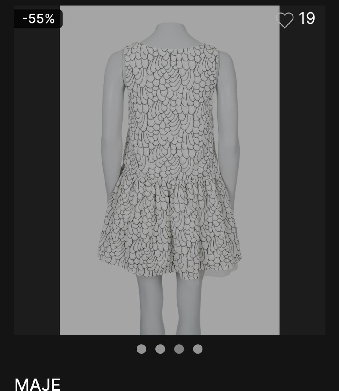 [정품] 마쥬(maje) 자수 레이어드 민소매 원피스 (2사이즈/55~ 상품이미지4