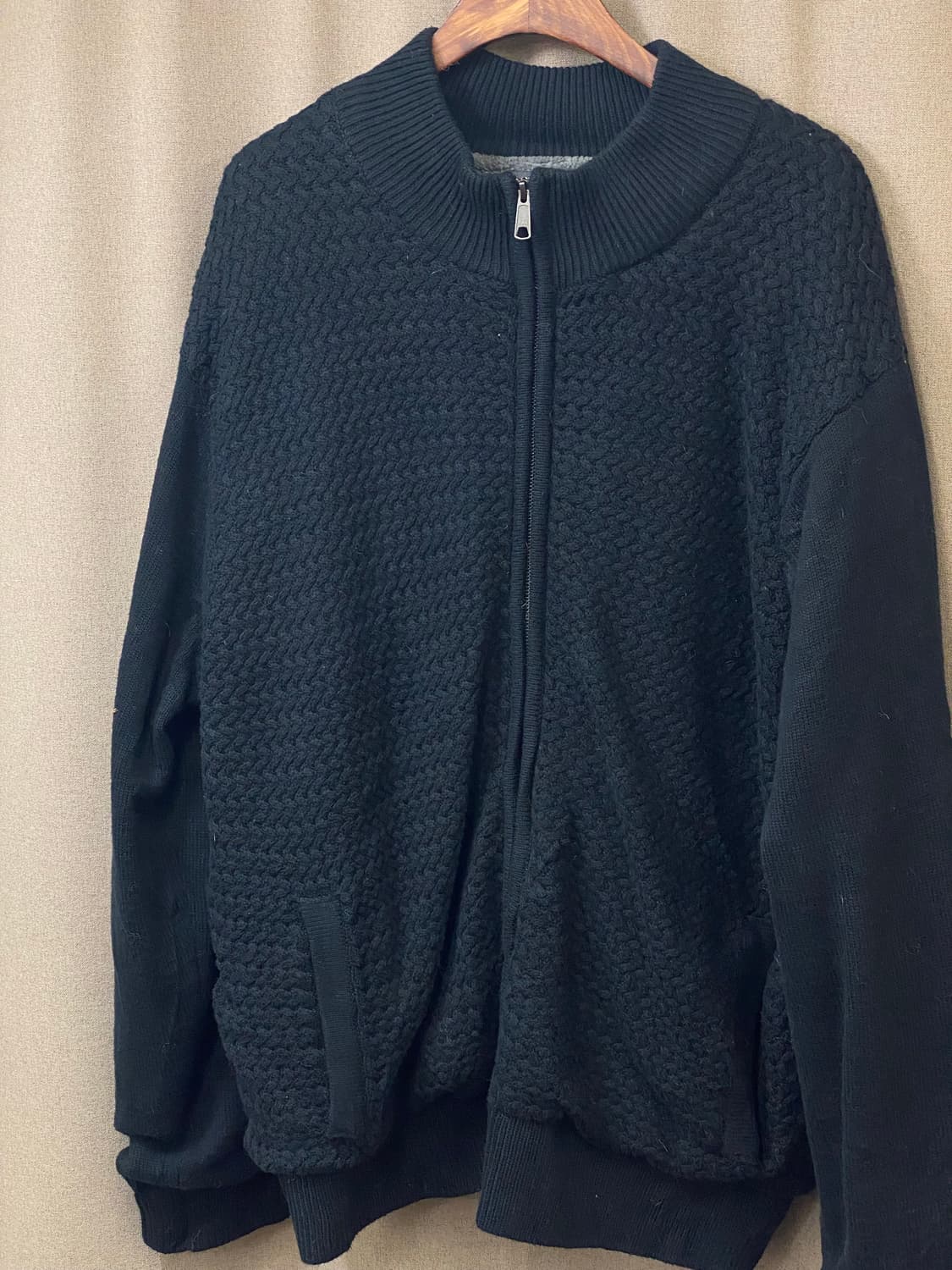 빈티지 헤비 니트 집업 상품이미지2