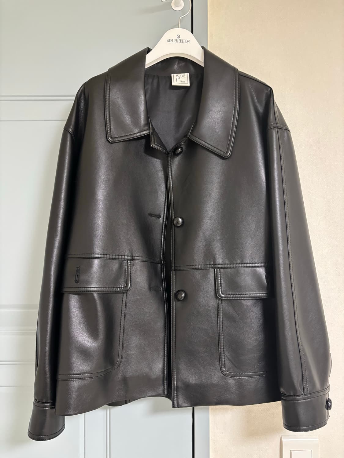 모데스트무드 보스톤 레더자켓 상품이미지2