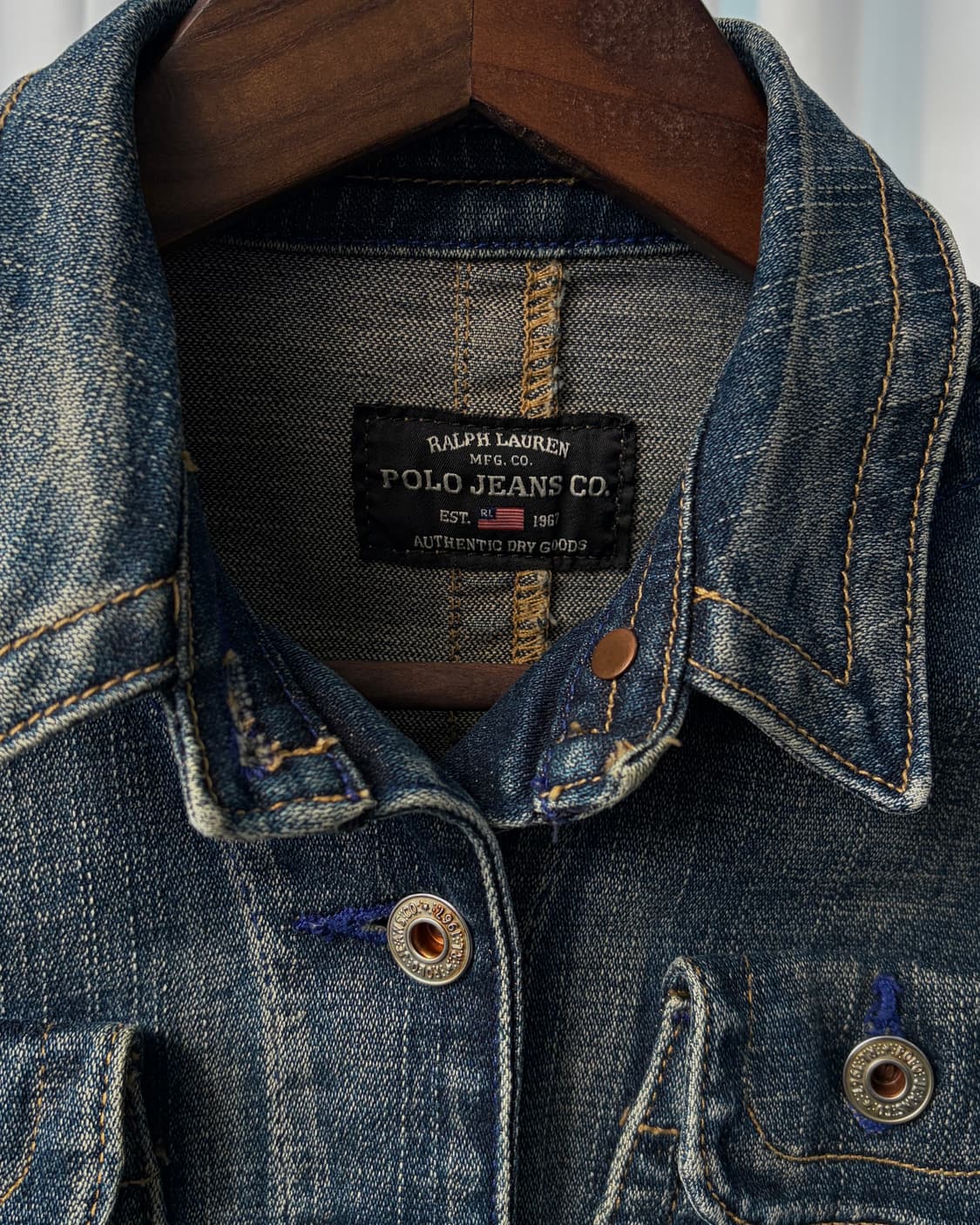 [XS]폴로 랄프로렌 진스 엘보패치 데님 자켓 상품이미지9