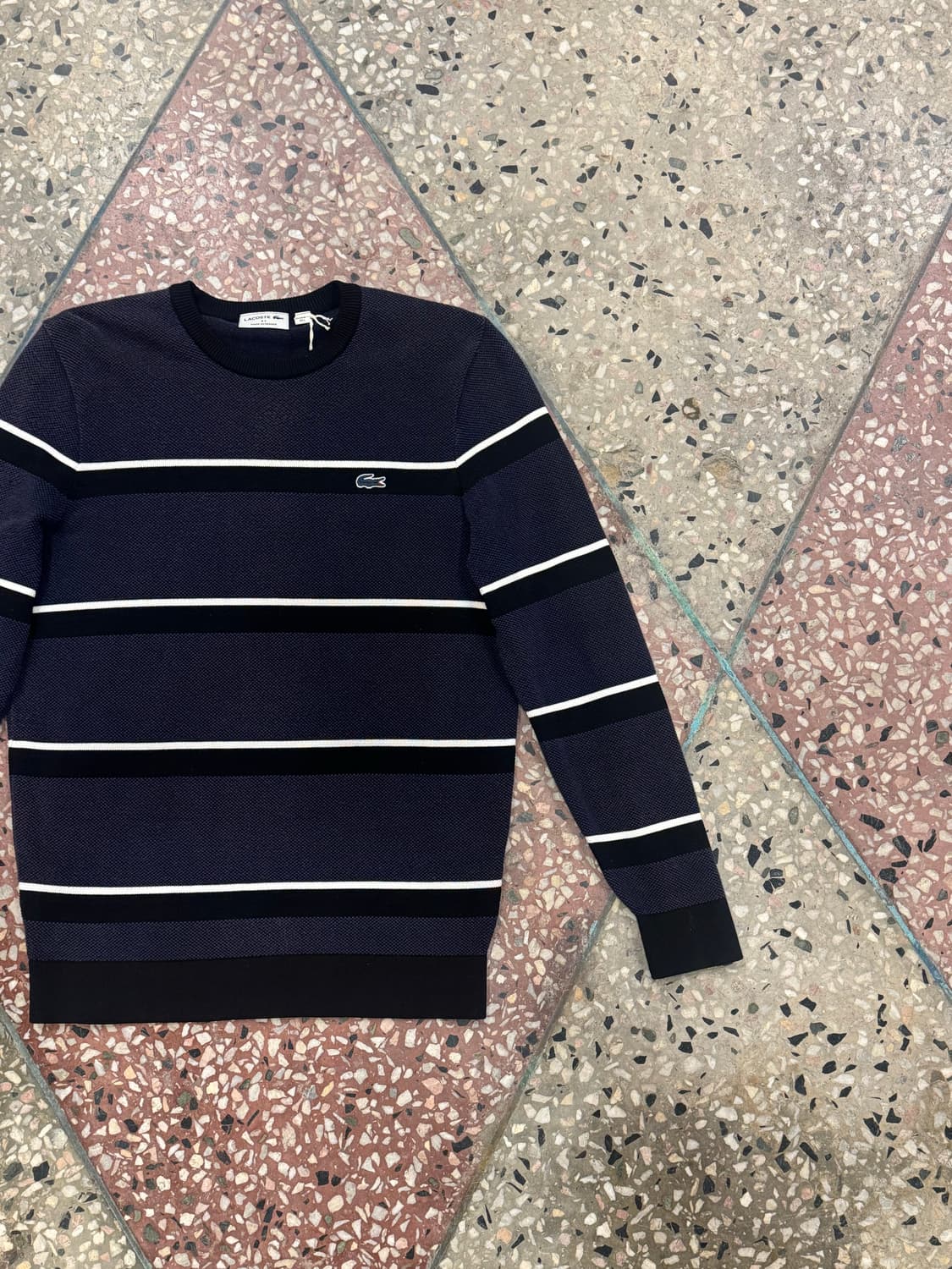 라코스테 프랑스 스트라이프 코튼 니트 (L) 상품이미지3