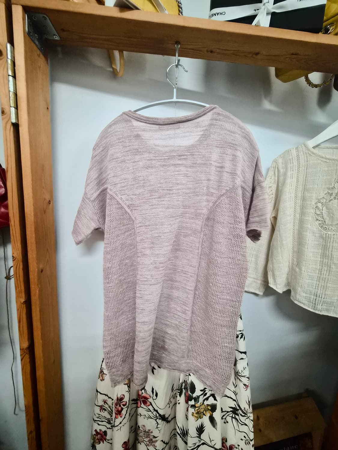 시스템 린넨니트. 레터링 플라워 스커트 상품이미지6