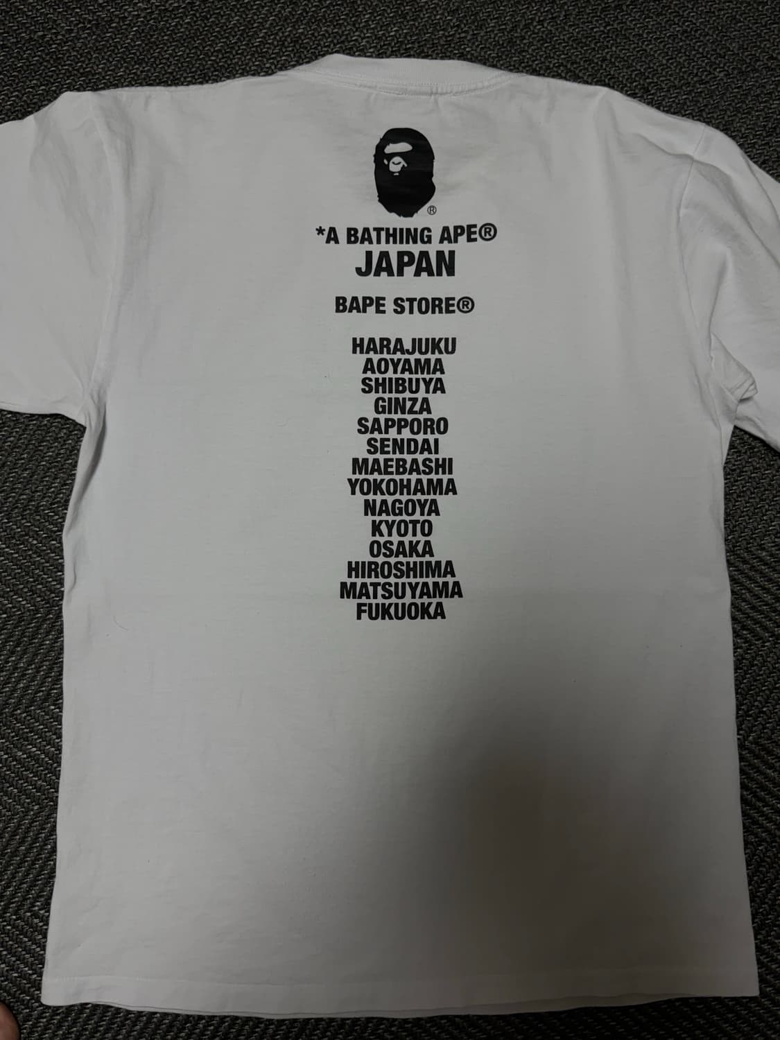 [L] BAPE Japan Ape Head T-Shirt White 상품이미지2