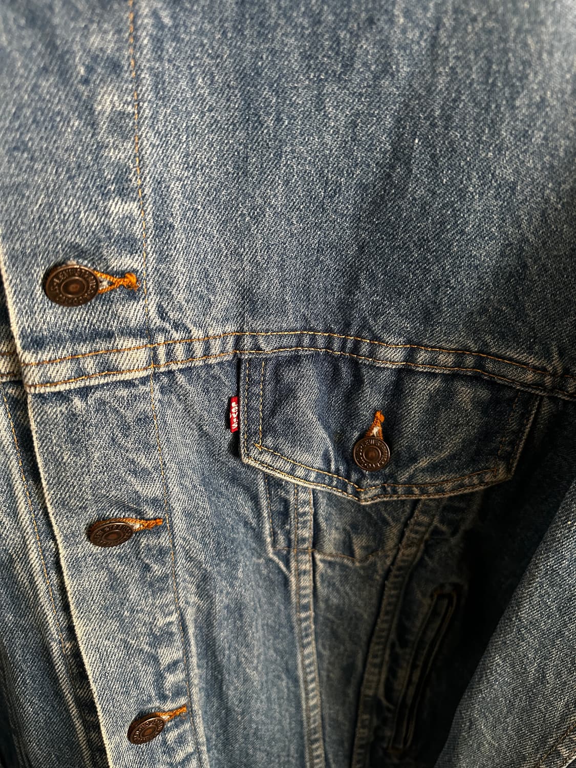 80s Levis usa 리바이스 컷오프 커스텀 데님 트러커 상품이미지2
