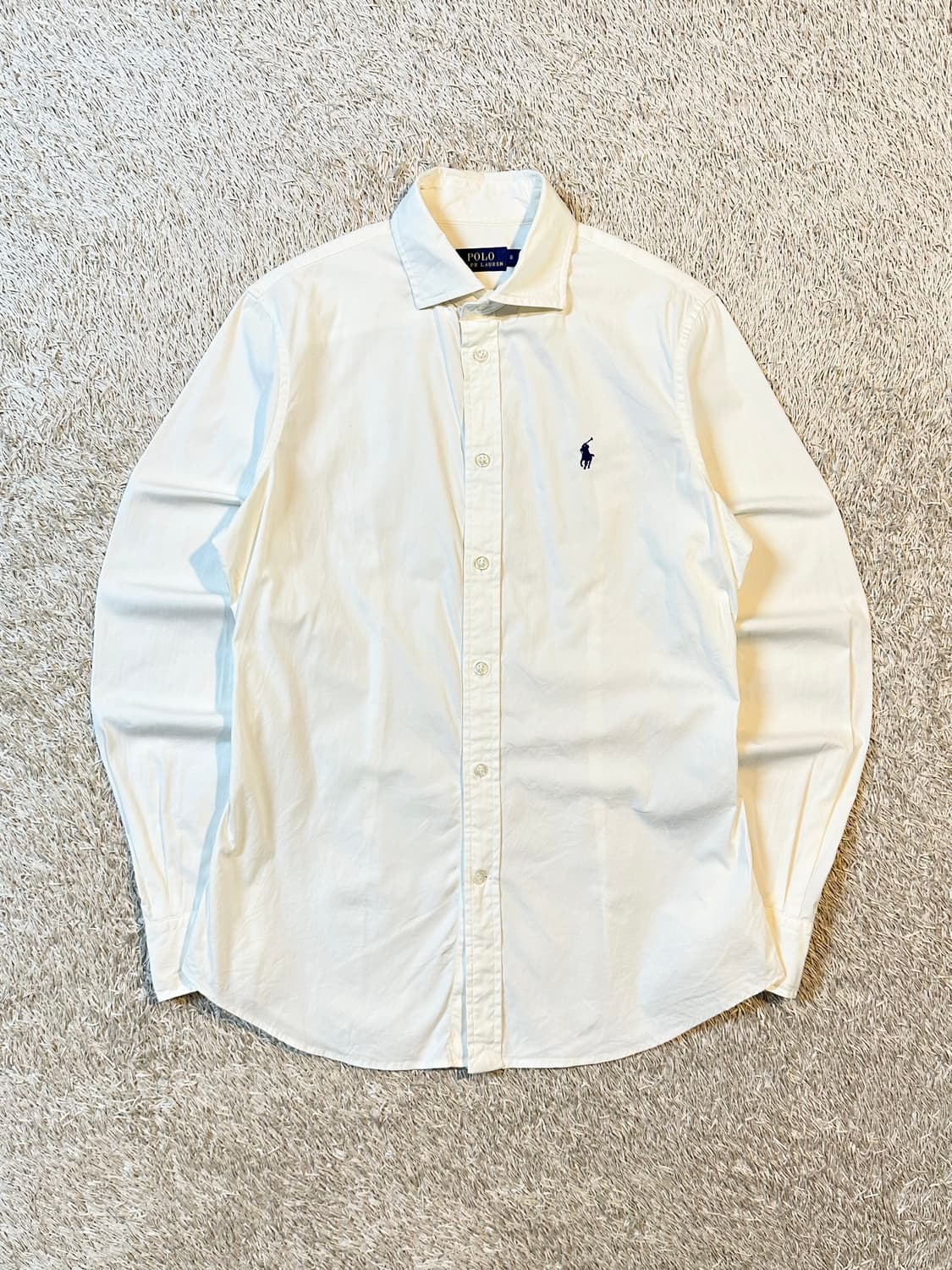 폴로 랄프로렌 신형 네이비포니 솔리드 셔츠 화이트 8호 상품이미지1