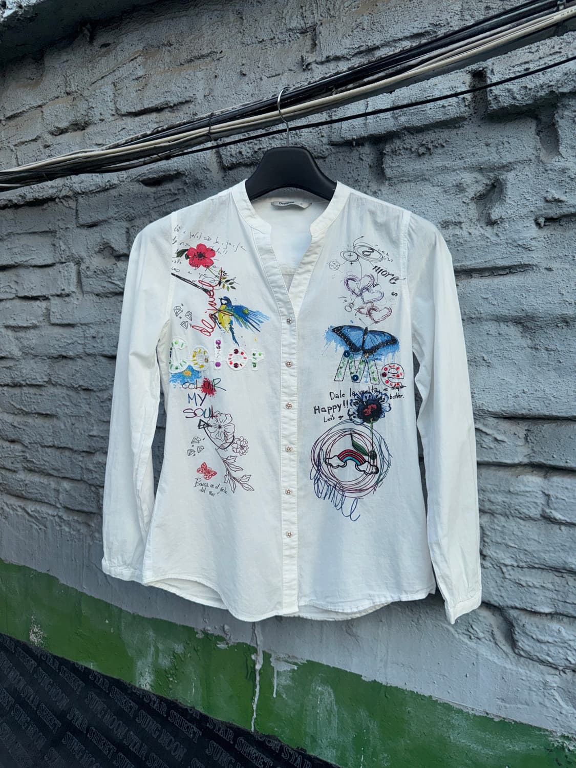 Desigual 데시구알 자수 비즈 셔츠 상품이미지1