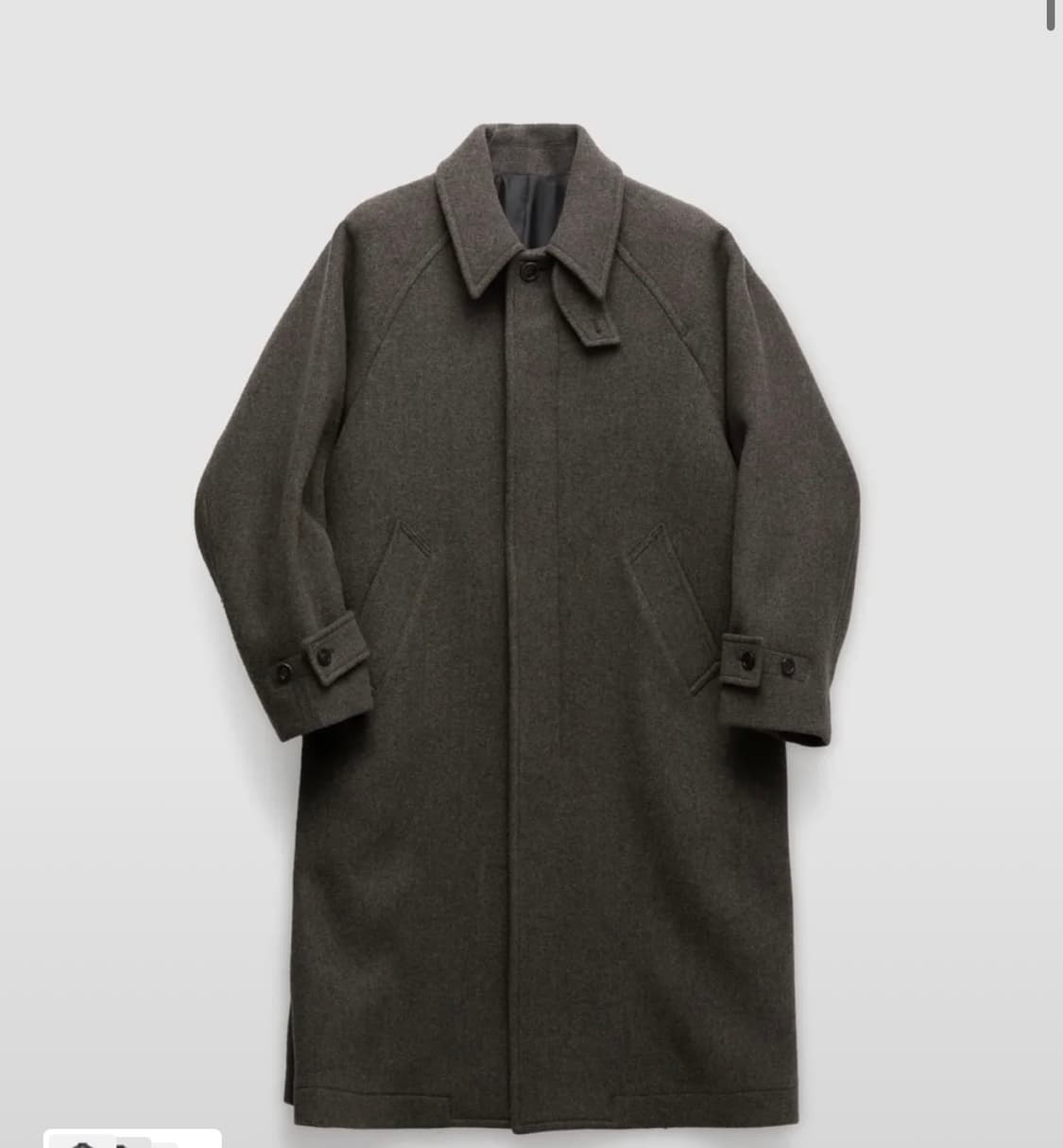 24fw 쿠어 캐시미어 블랜드 발마칸 코트 신더그레이 L 상품이미지1