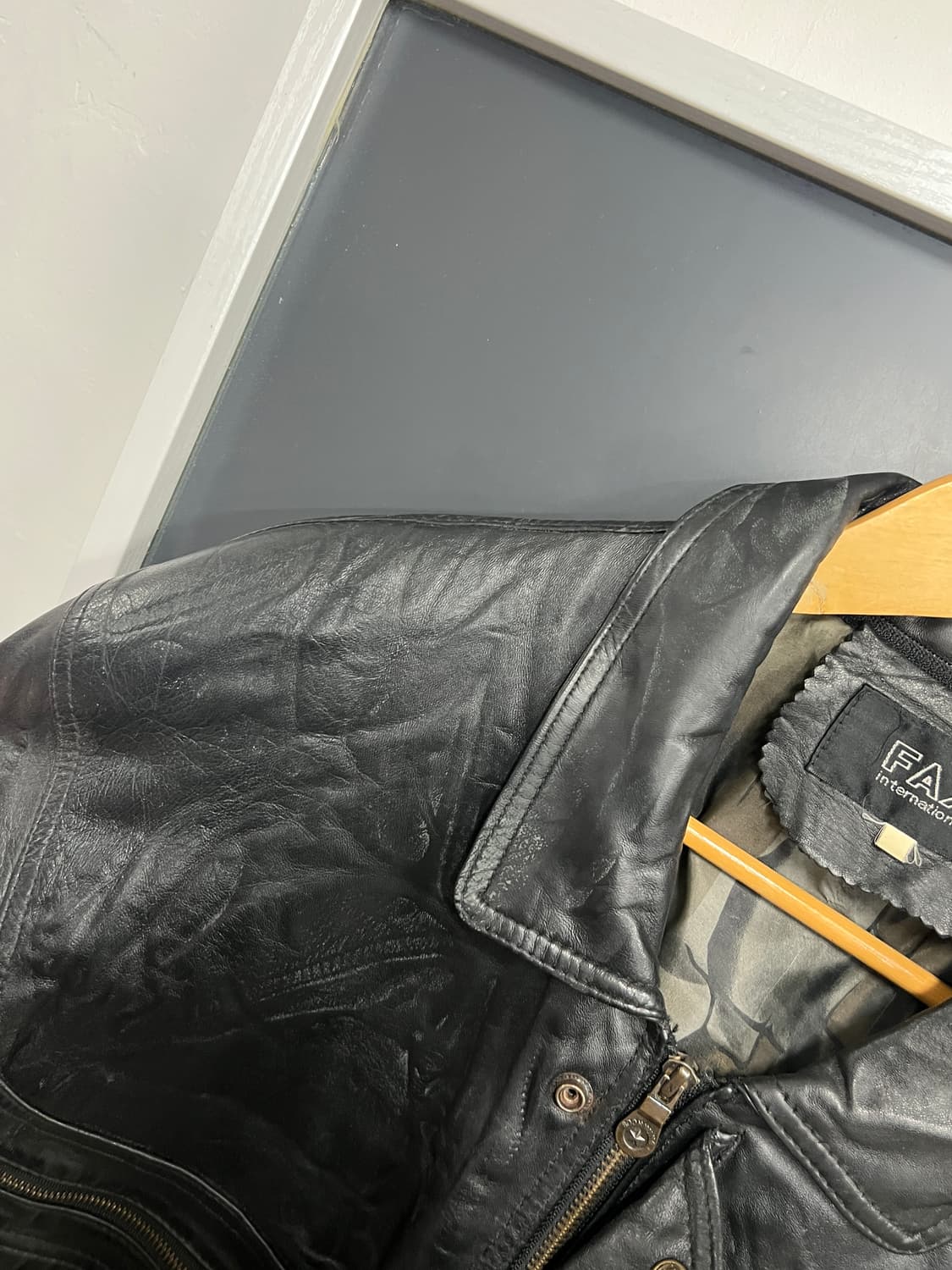 FAX 90s 오리지널 양가죽 레더 자켓 상품이미지7
