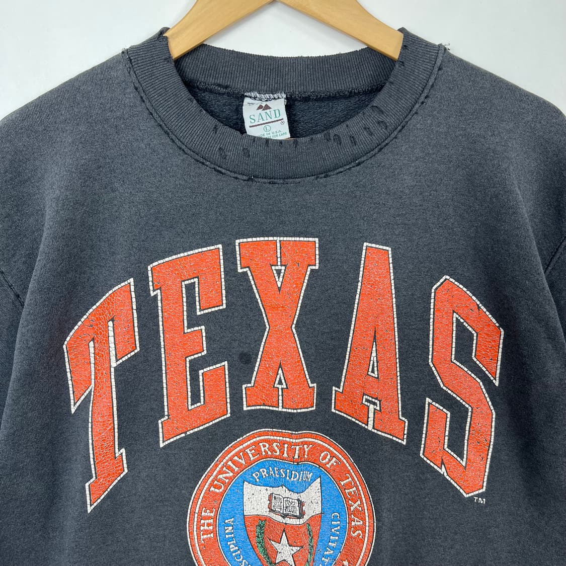 1990s USA TEXAS 홀가먼트 컷오프 스웻반팔 상품이미지5