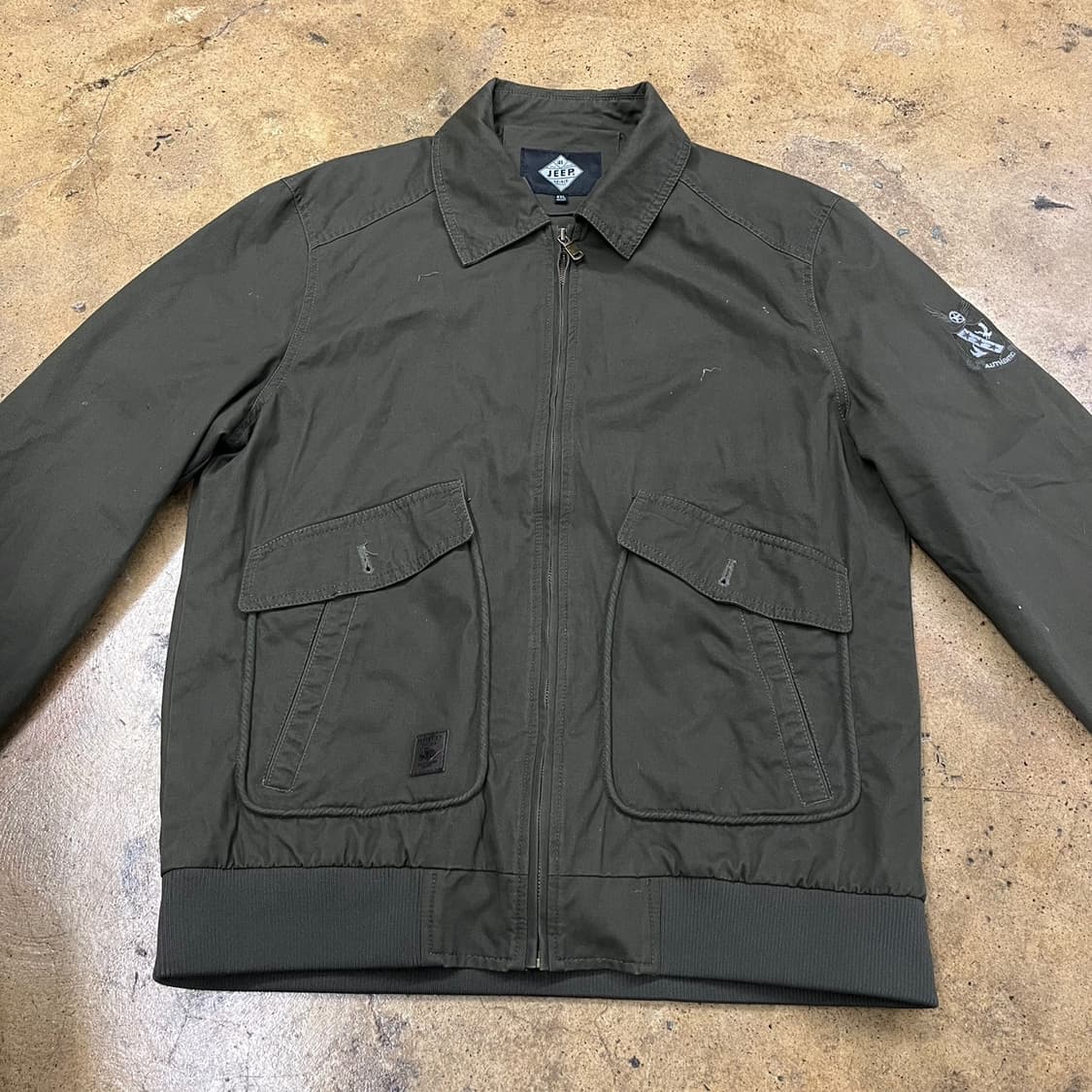 [정품/4xl] Jeep 블루종 봄버 자켓 카키 b15 상품이미지3