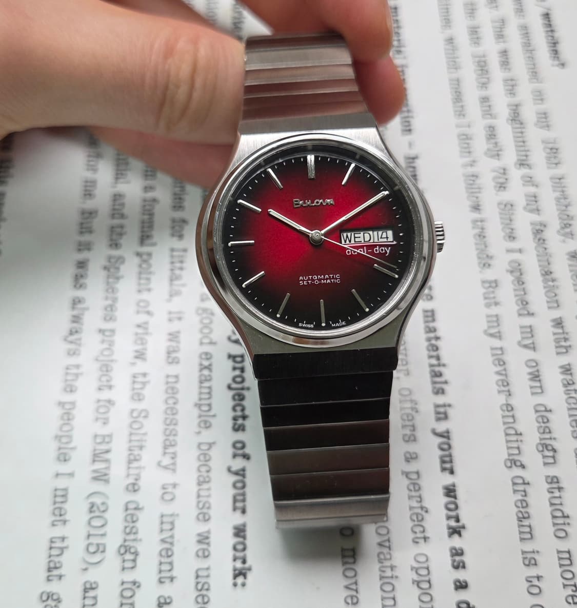 빈티지 부로바 데이데이트 투톤레드(붉은말의해) 뻐뻐시 통줄브슬 ver.
 상품이미지2