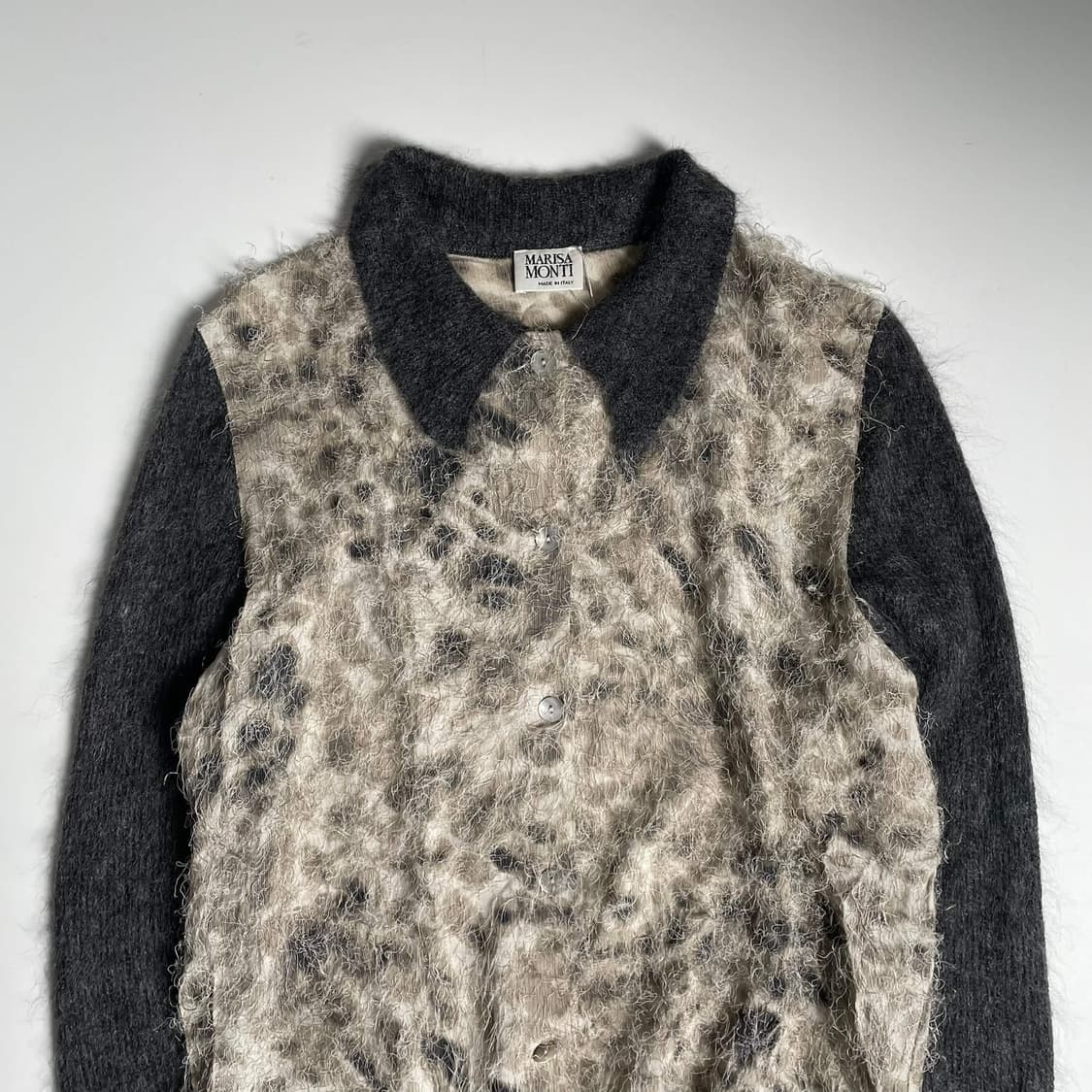 Marisa monti 헤어리 비스코스 키즈모헤어 셔츠 (italy)   상품이미지2