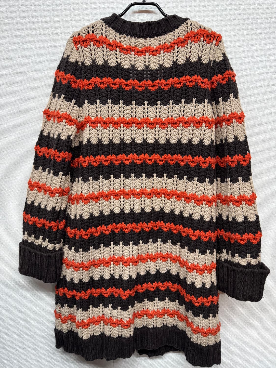 끌로에 뜨개질 디테일 롱 울 가디건 M 상품이미지4