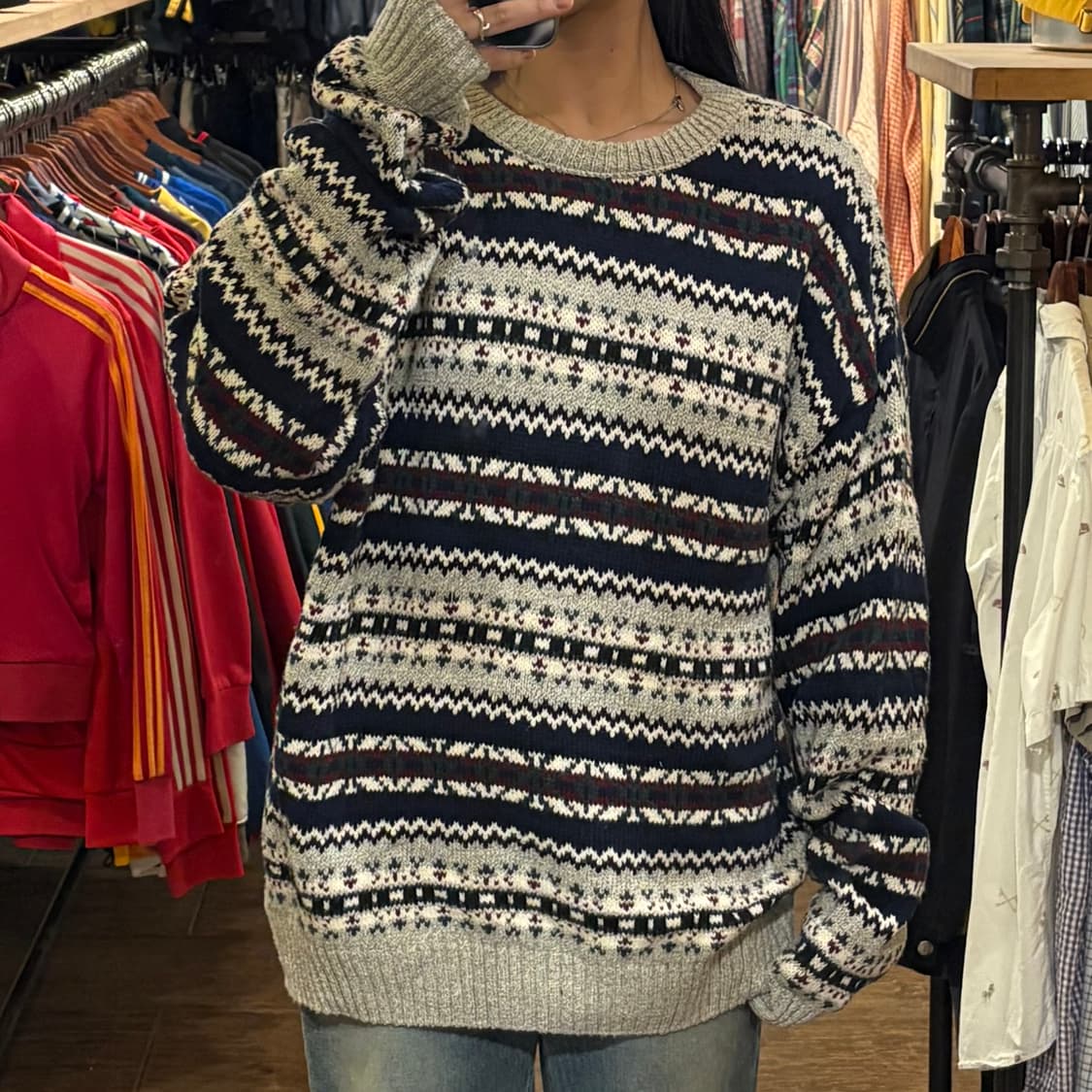 [HI] VTG 노르딕 패턴 울 니트 스웨터 상품이미지2
