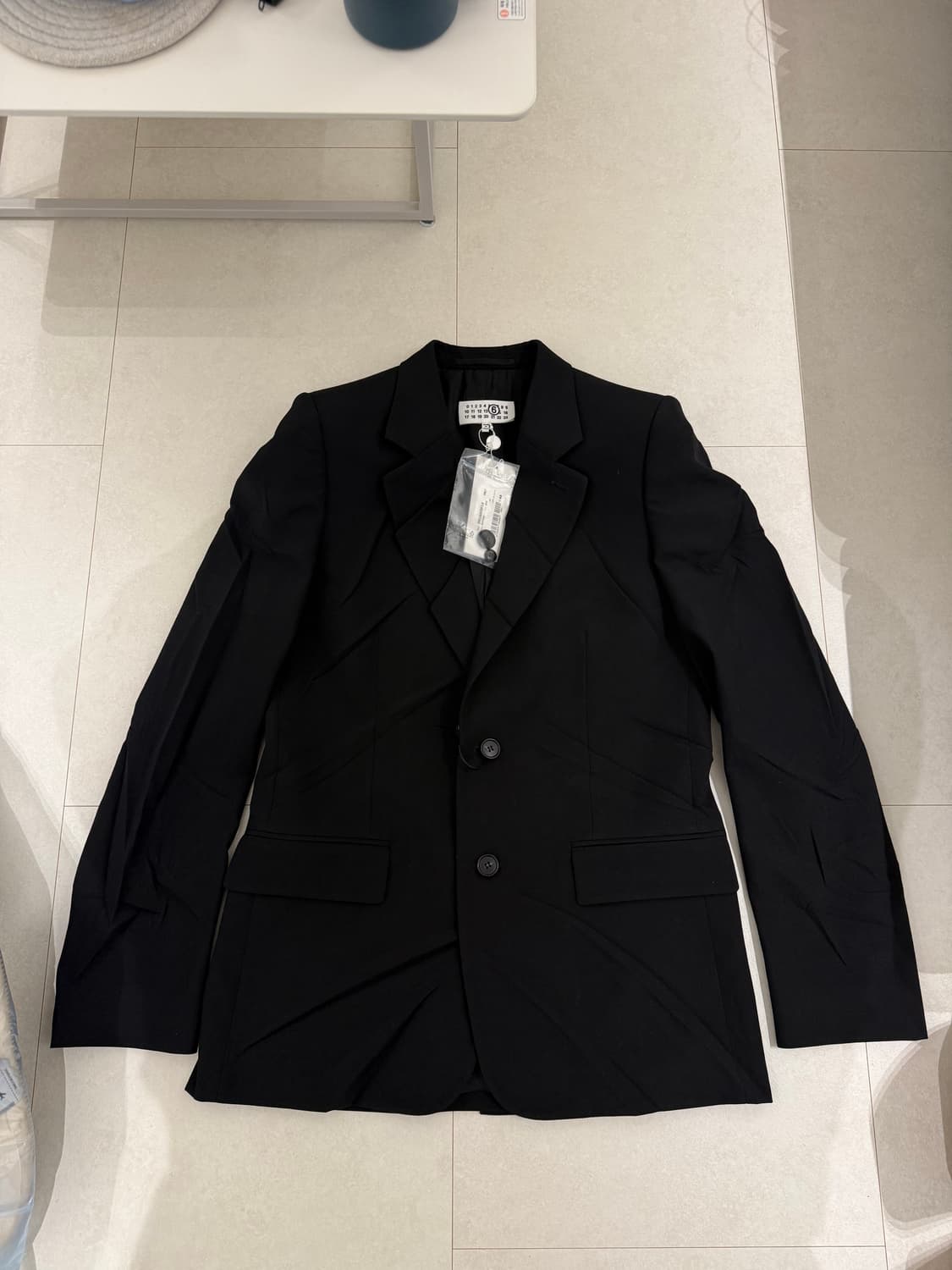 MM6 메종 마르지엘라 프레스드 크리즈 울 블렌드 자켓 상품이미지2