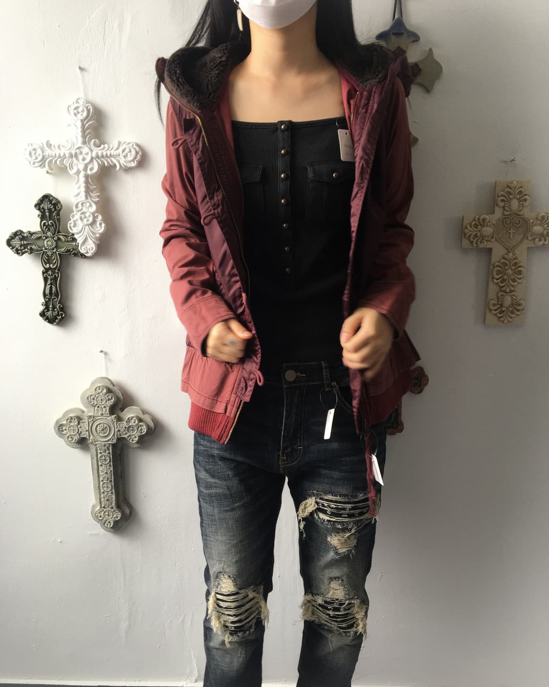 Avirex hood zip up jacket 상품이미지6