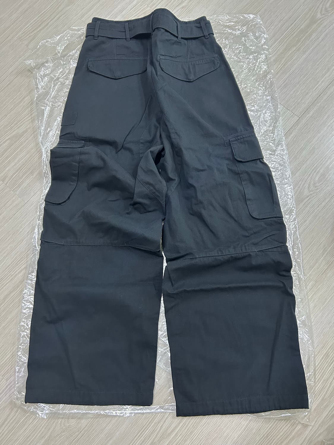 (2) 폴리테루 벨티드 카고 팬츠 1.2v 블랙 상품이미지3