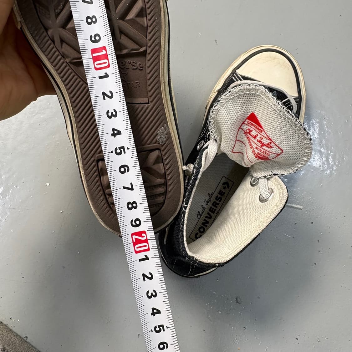 실측 컨버스 척테일러 스니커즈 운동화 0406J 상품이미지10