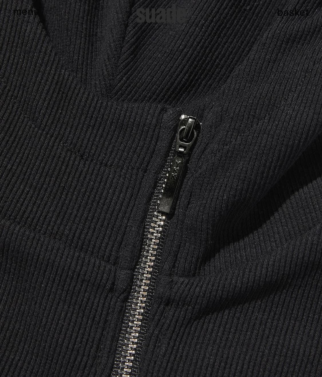 택포) 스웨이드 사이드 지퍼 후드 집업 M 블랙 기명 콜라보 상품이미지3