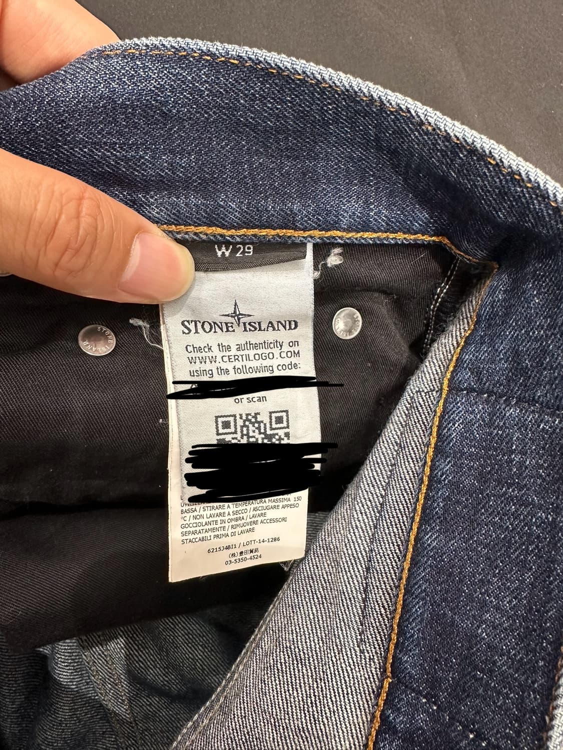 스톤아일랜드 레귤러 테이퍼드 워싱 진 (W29) 상품이미지3