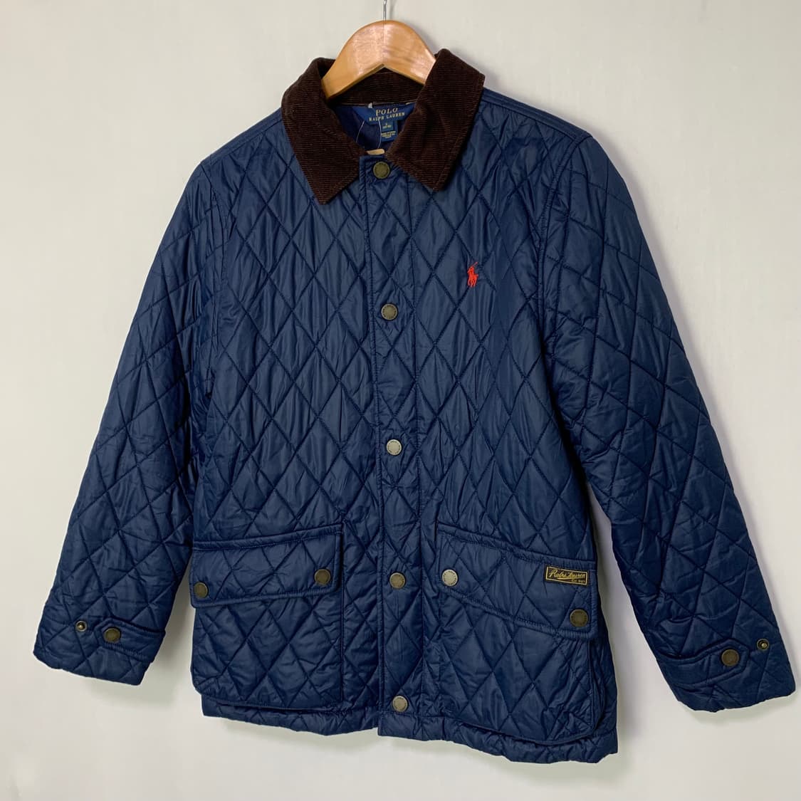 폴로 랄프로렌 네이비 퀼팅 자켓 키즈 L 여성 빈티지 상품이미지2