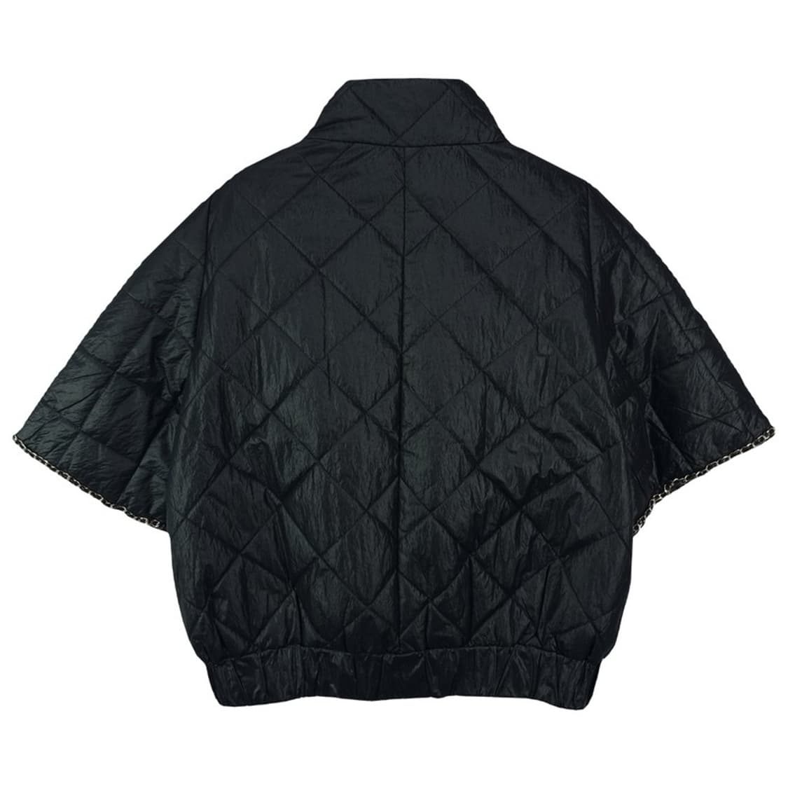 [세인트존] 하프 슬리브 반팔 퀄팅 퀼팅 자켓 블랙 P01523 상품이미지3