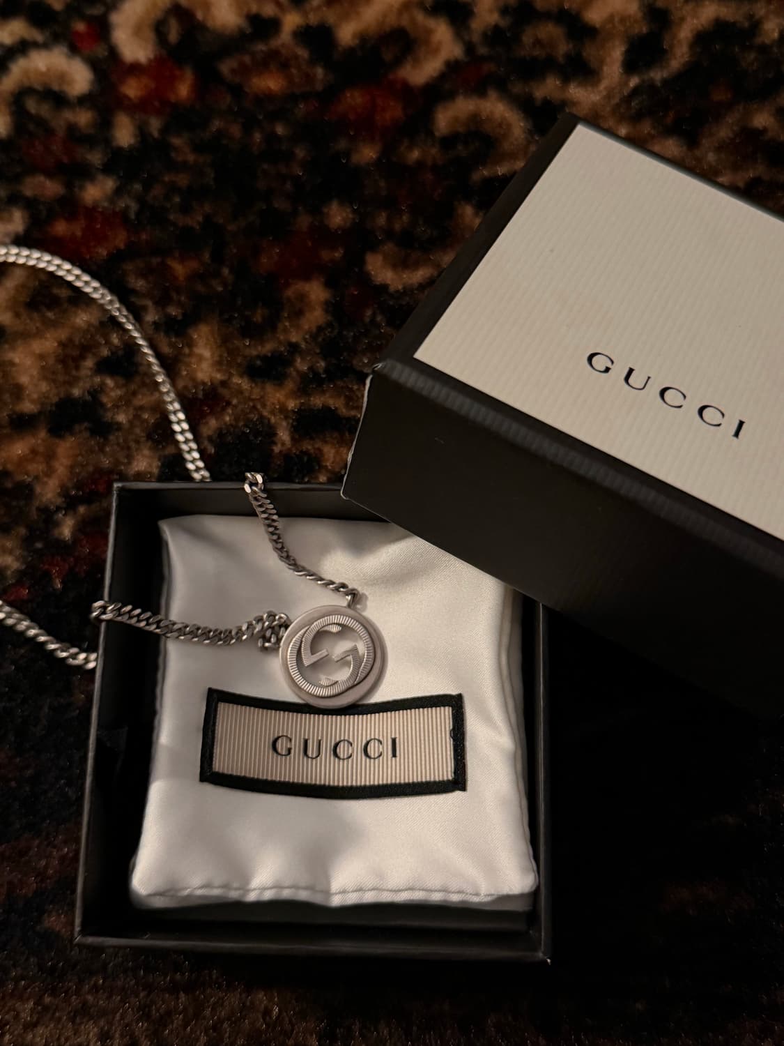 정품 구찌 목걸이 실버 상품이미지1