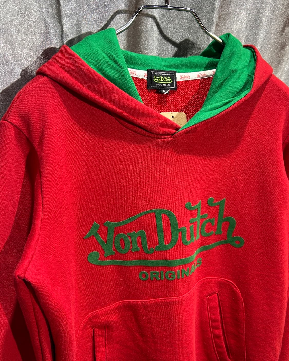 S 본더치 시그니처 로고 레드&그린 후드 상품이미지4