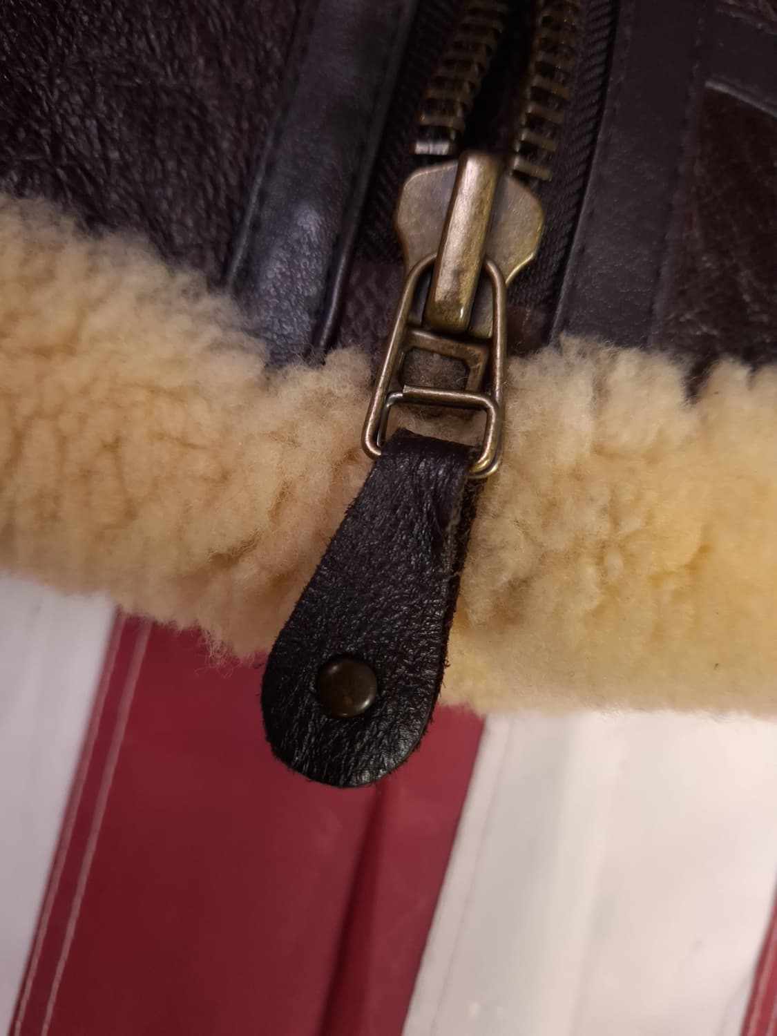 새제품 미공군 B-3 TYPE 리얼레더 항공 폭격기 무스탕 상품이미지10