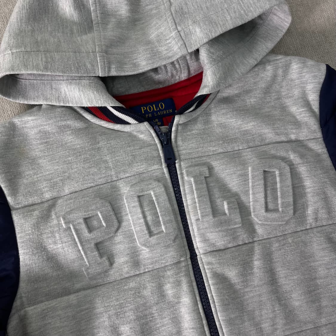 W95 폴로 랄프로렌 투톤 패디드 후드집업 상품이미지3