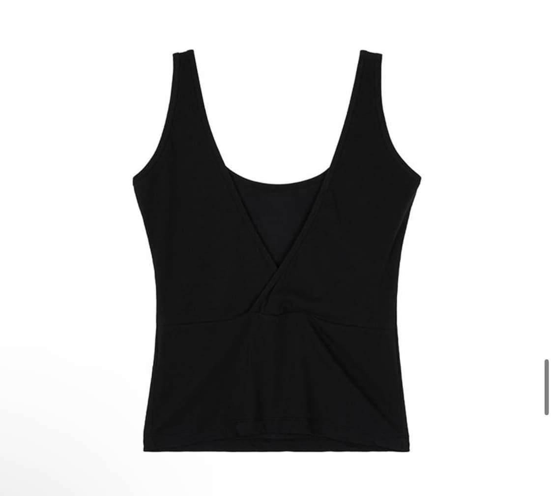 리포스) Back Slit Sleeveless T-Shirts BK M 상품이미지5
