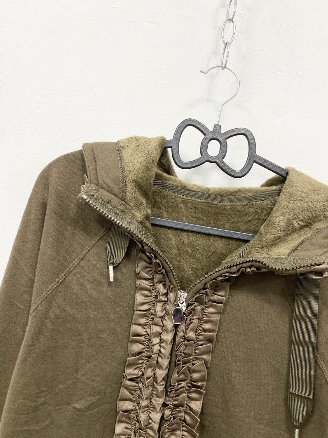 [&LOVE] 말차라떼 맛 레이스 후드집업 원피스 상품이미지6