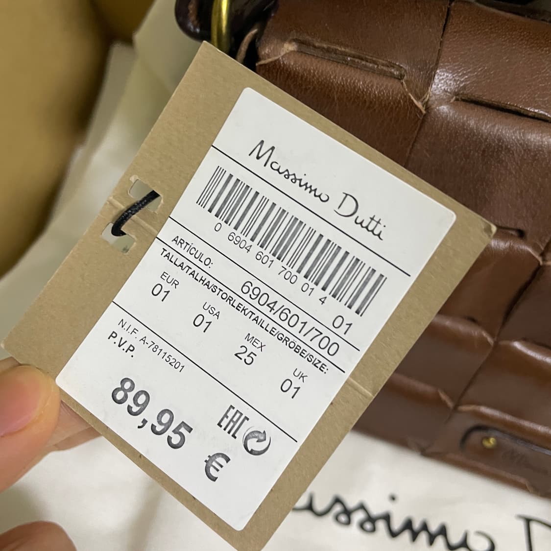 [새상품] 마시모두띠 브라운 소가죽 미니 크로스백 상품이미지7