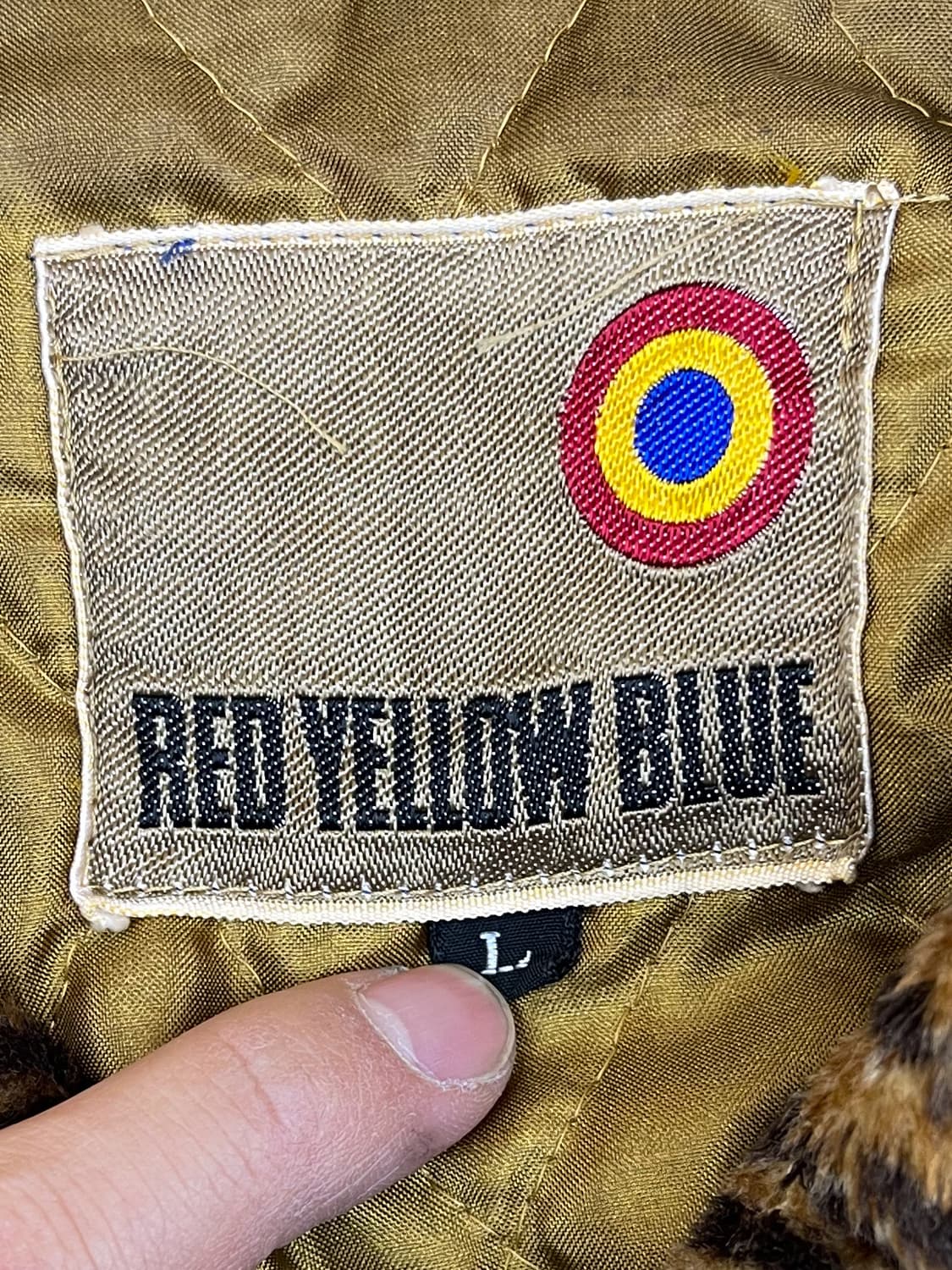 레드 옐로우 블루 90s 레오파드 패턴 블루종 상품이미지7