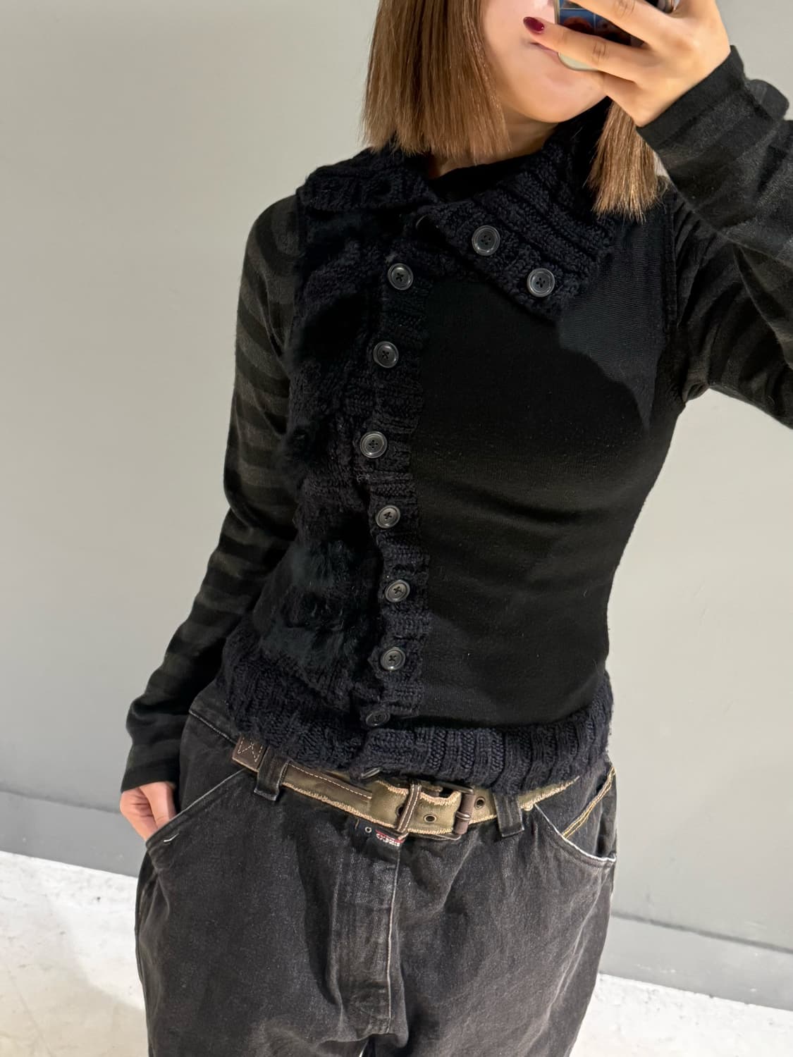 high-neck sideline button-up vest 상품이미지3