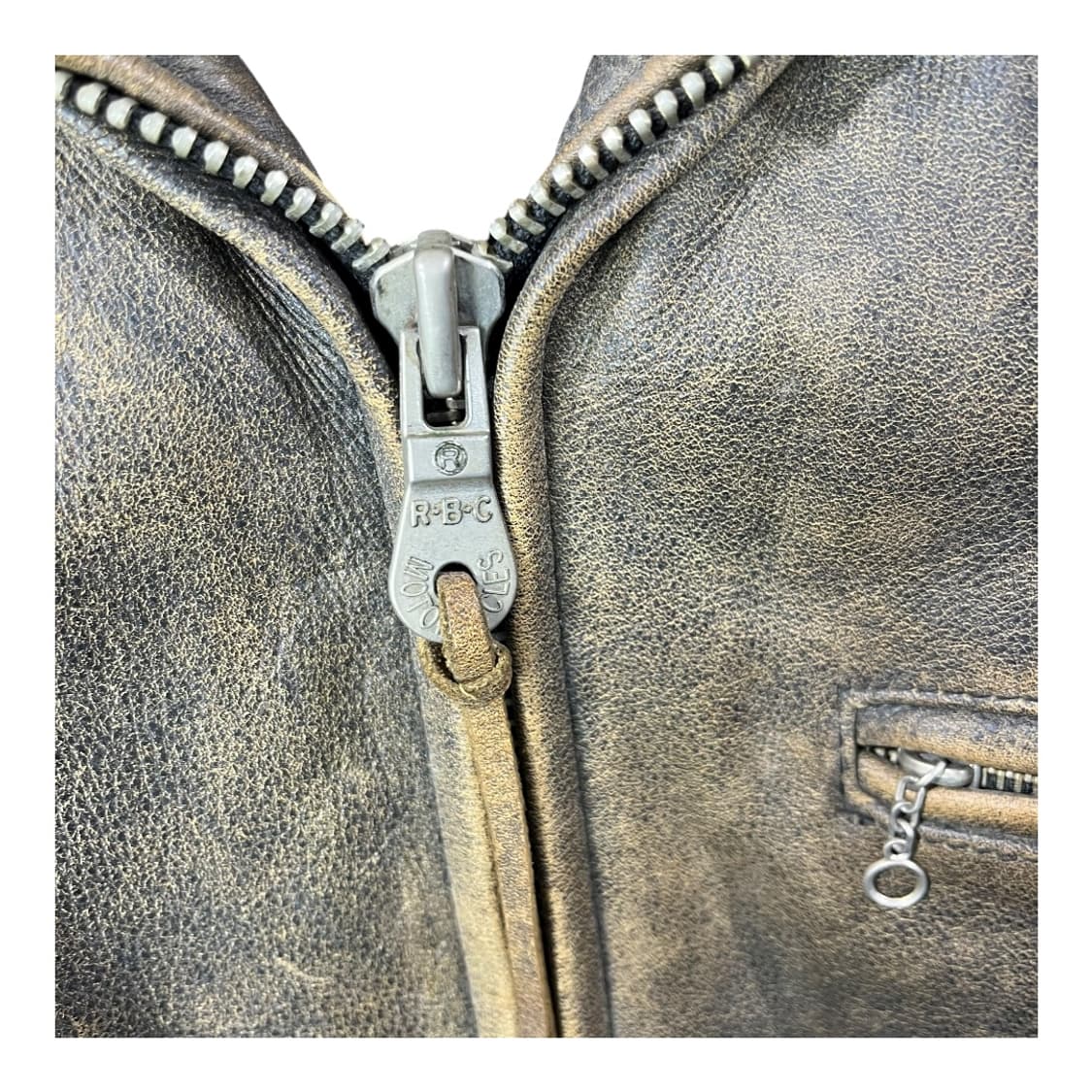 [R.B.C] 90's 알비씨 싱글 카라 레더자켓 상품이미지5