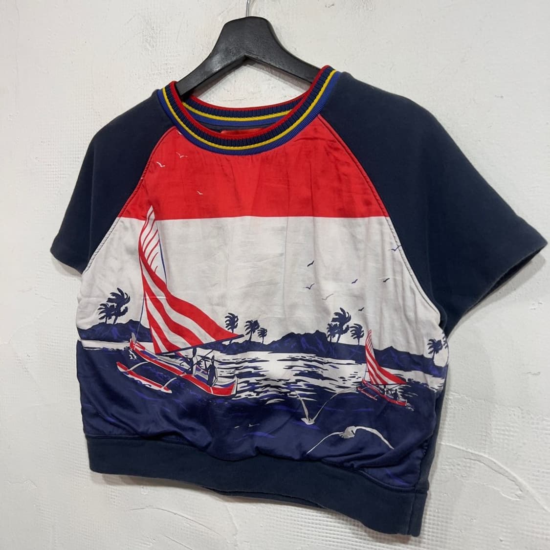 타미힐피거 콜렉션 프린팅 세미크롭 반팔티 상품이미지4