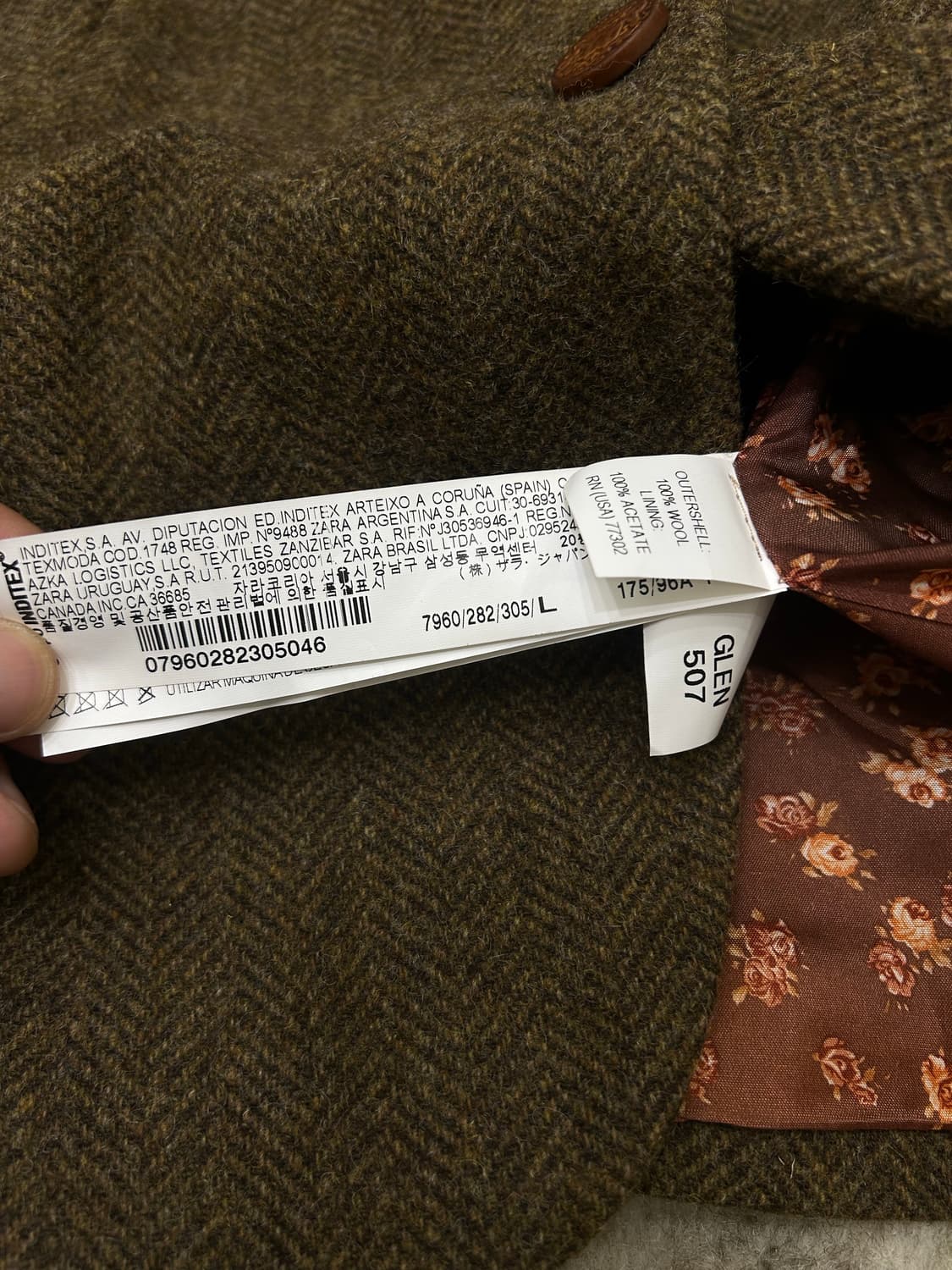 [L]ZARA Basic 헤링본 울 블레이저 상품이미지6