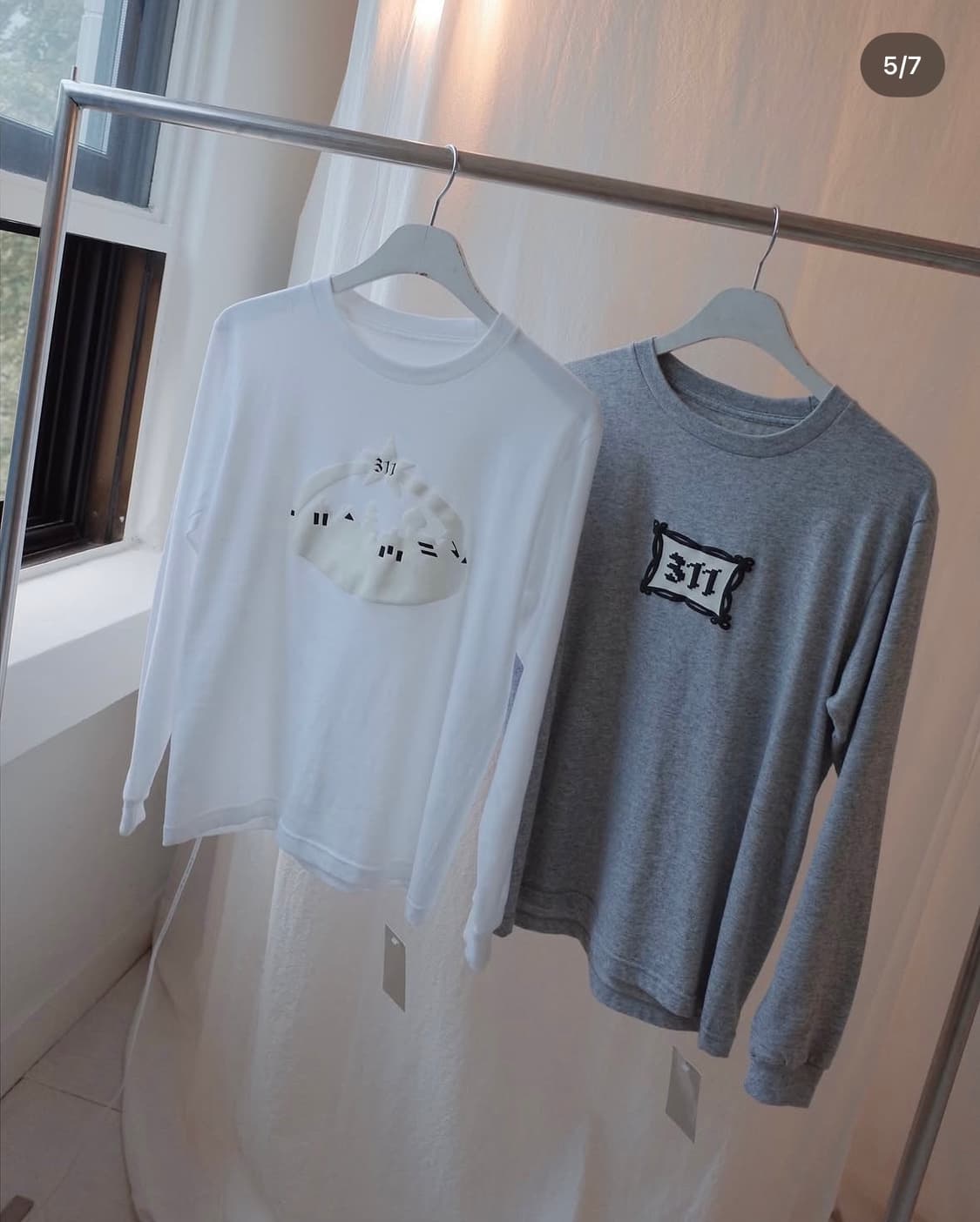 샵페어리 311 room number shirt white 상품이미지2