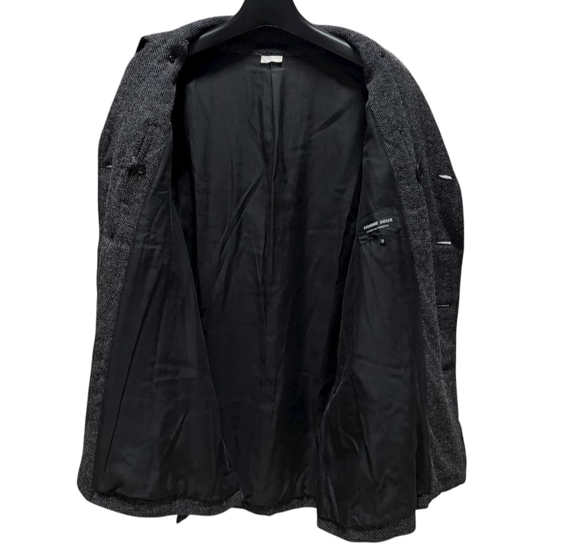 [M] 꼼데가르송 옴므 듀스 해링본 울 피코트 상품이미지5