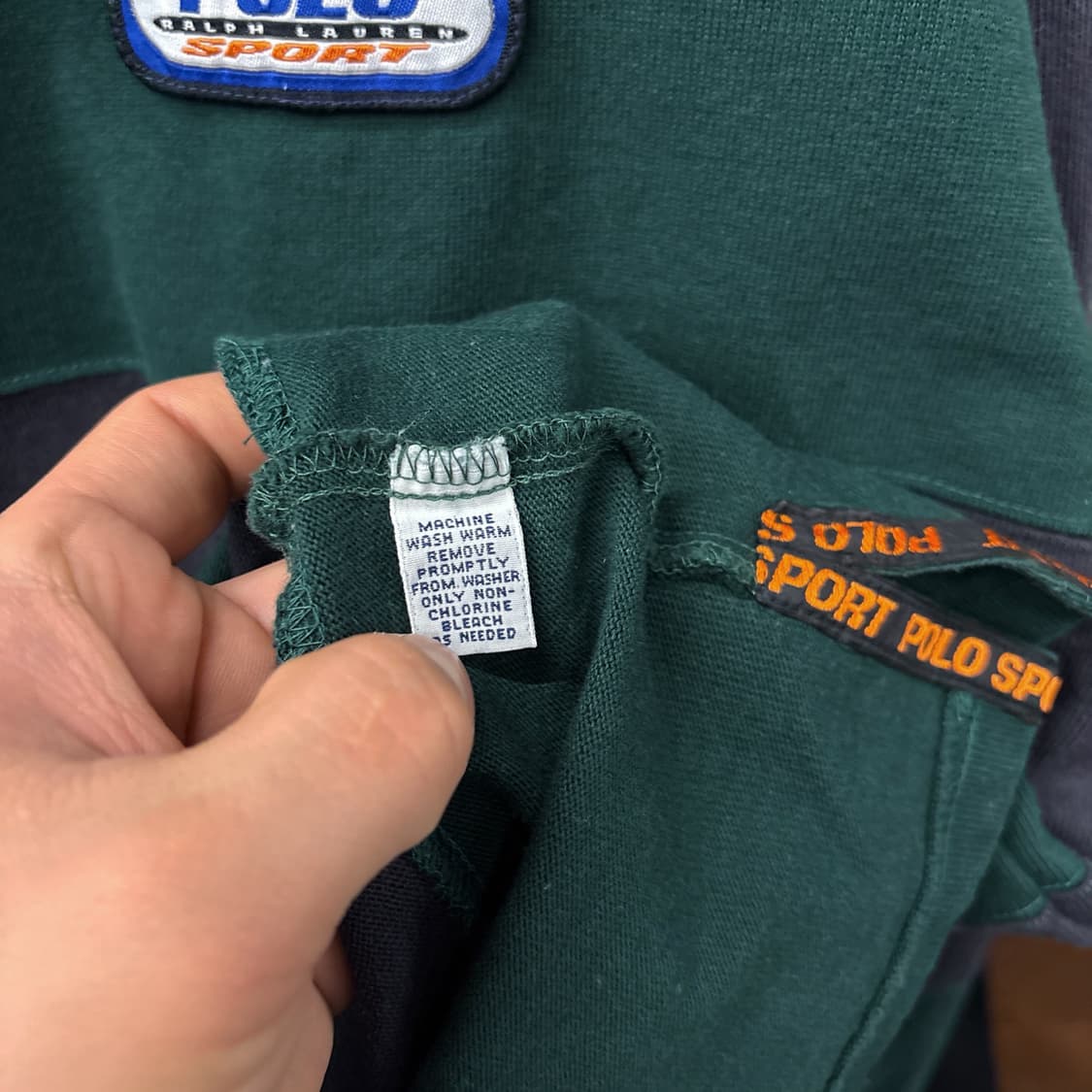 90s 폴로 스포츠 스트라이프 나일론 라이닝 럭비셔츠  N930 상품이미지10