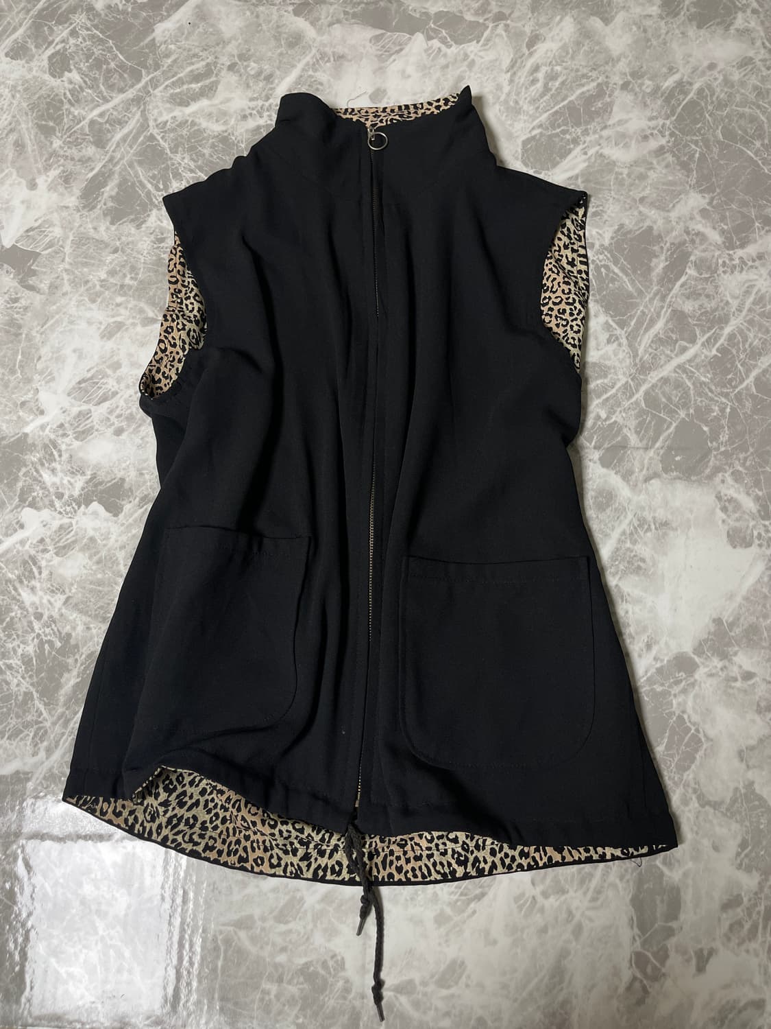 (Unknown)leopard zip up sleeveless top 상품이미지5