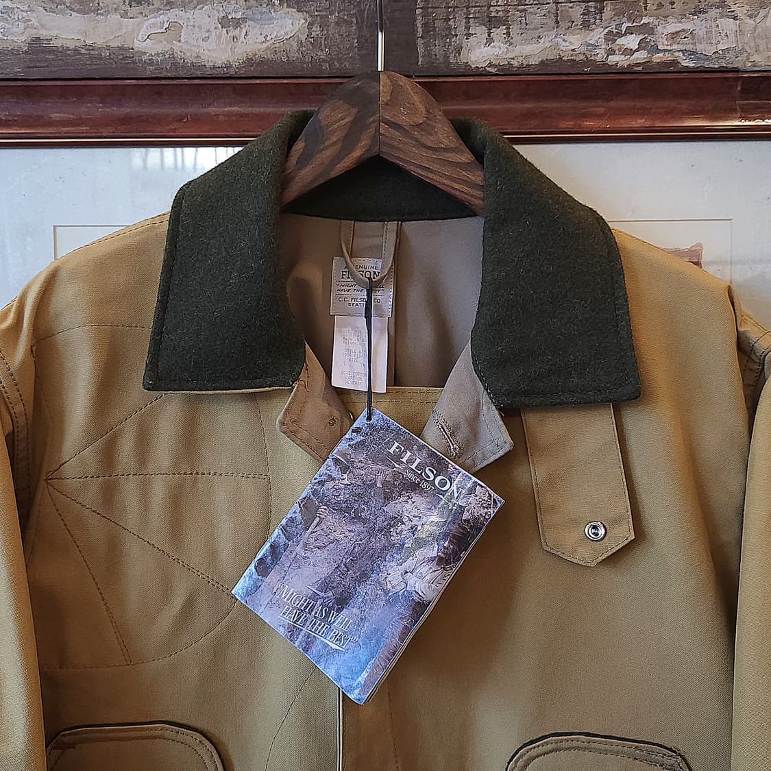 필슨 헌팅자켓 논왁싱 헤비 캔버스 매키노 울 카라 헌팅 자켓 L 상품이미지3
