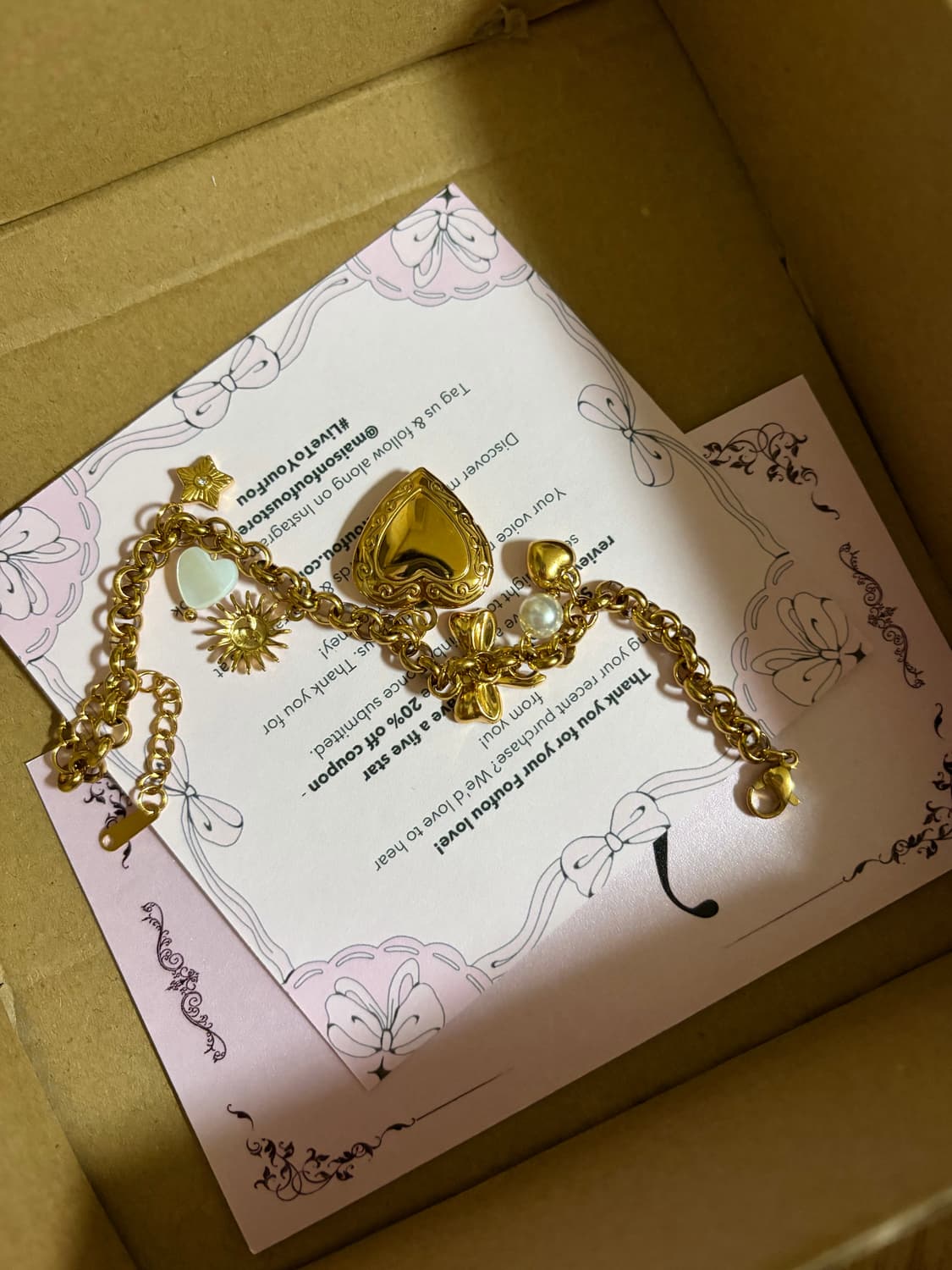 Masion foufou Jill Heart Locket Bracelet 상품이미지2