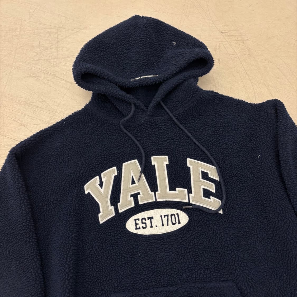 예일 빅로고 뽀글이 후리스 후드티 상품이미지2