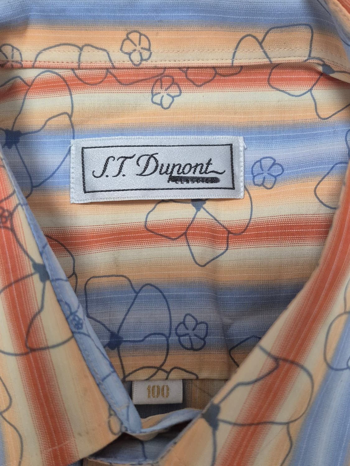 에스티듀퐁 스트라이프 꽃무늬 긴팔 셔츠 남성 100사이즈 상품이미지5