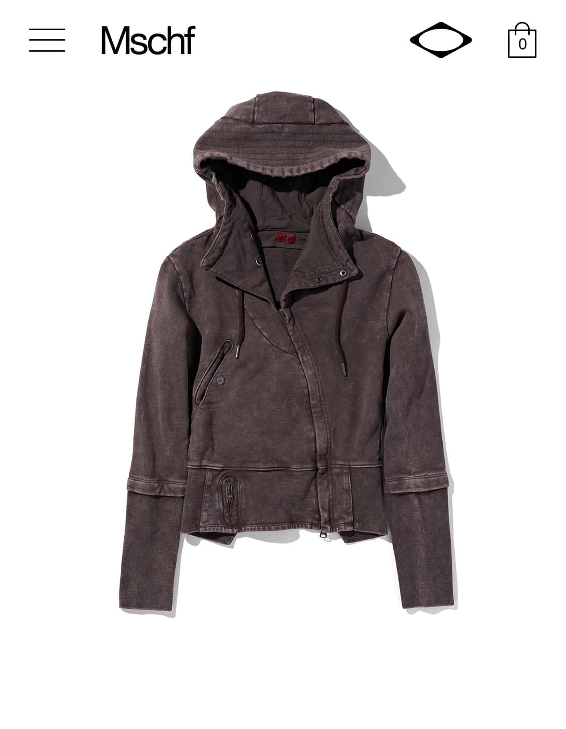 미스치프 후드집업 ASYMMETRIC HOODIE ZIP-UP 상품이미지2