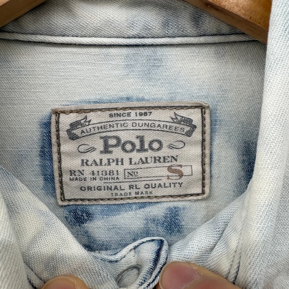 폴로 데님 워싱 셔츠 여m 상품이미지3